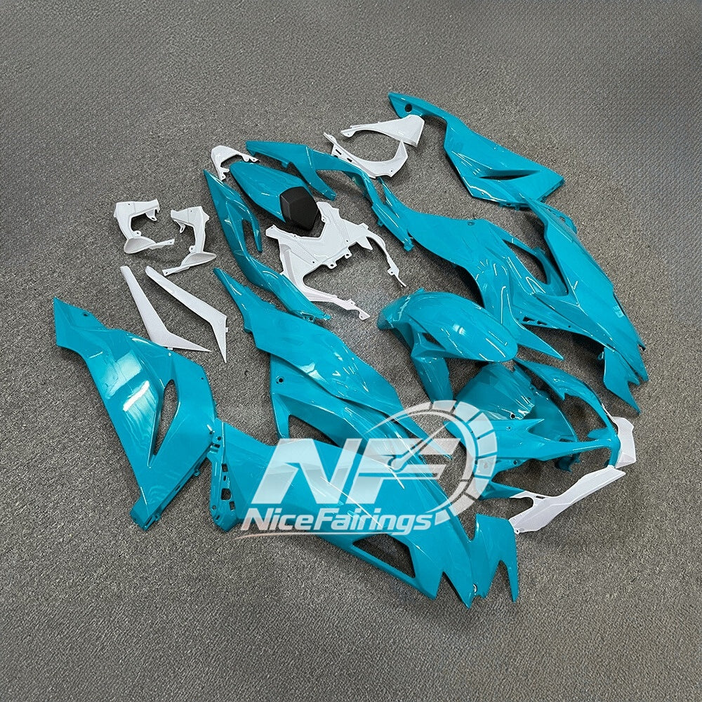 Ninja ZX6R 636 2019-2023 Sportbike Plastics Orange Black | NiceFairings - rear angle image