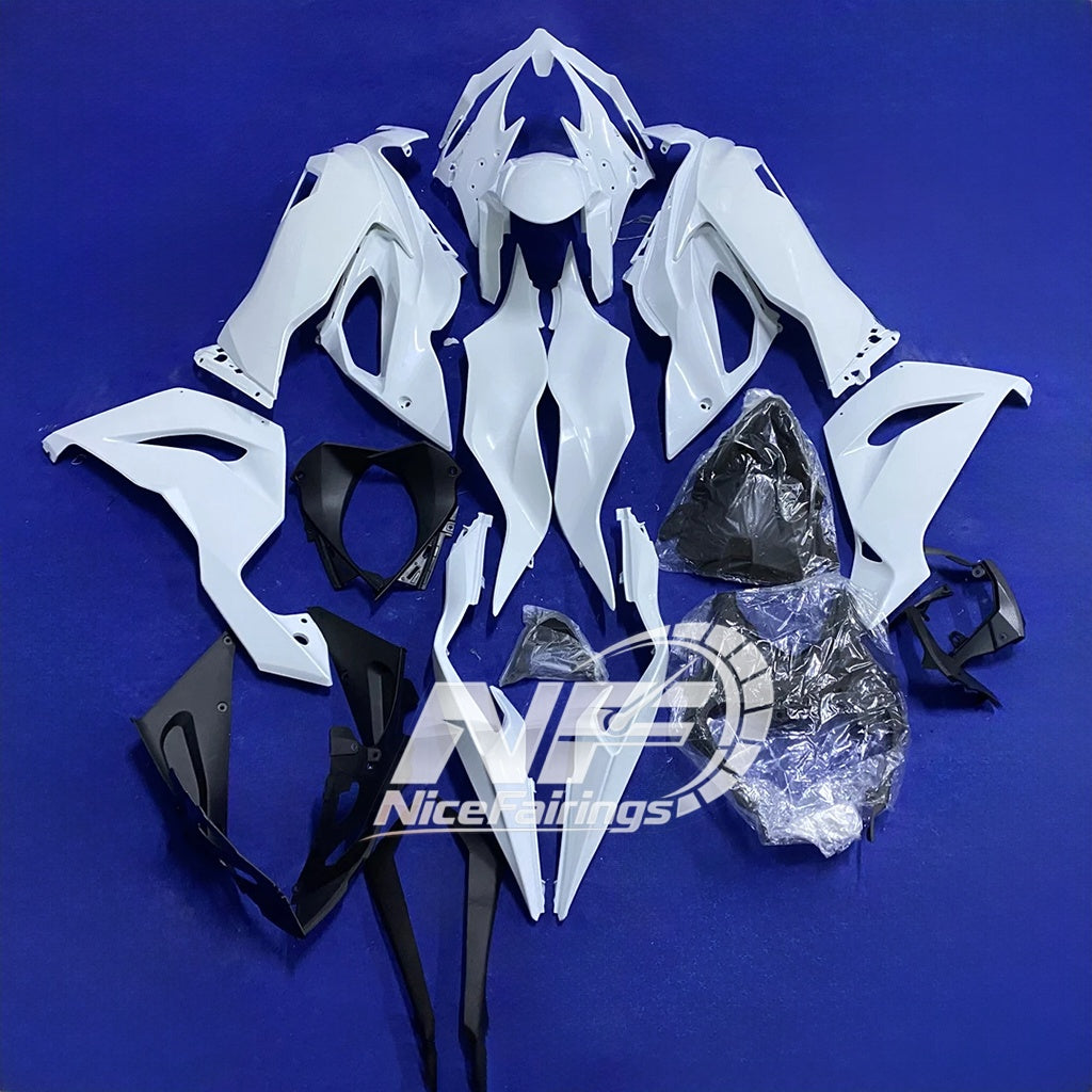 Ninja ZX6R 636 2019-2023 Sportbike Plastics Gloss White | NiceFairings - rear angle image