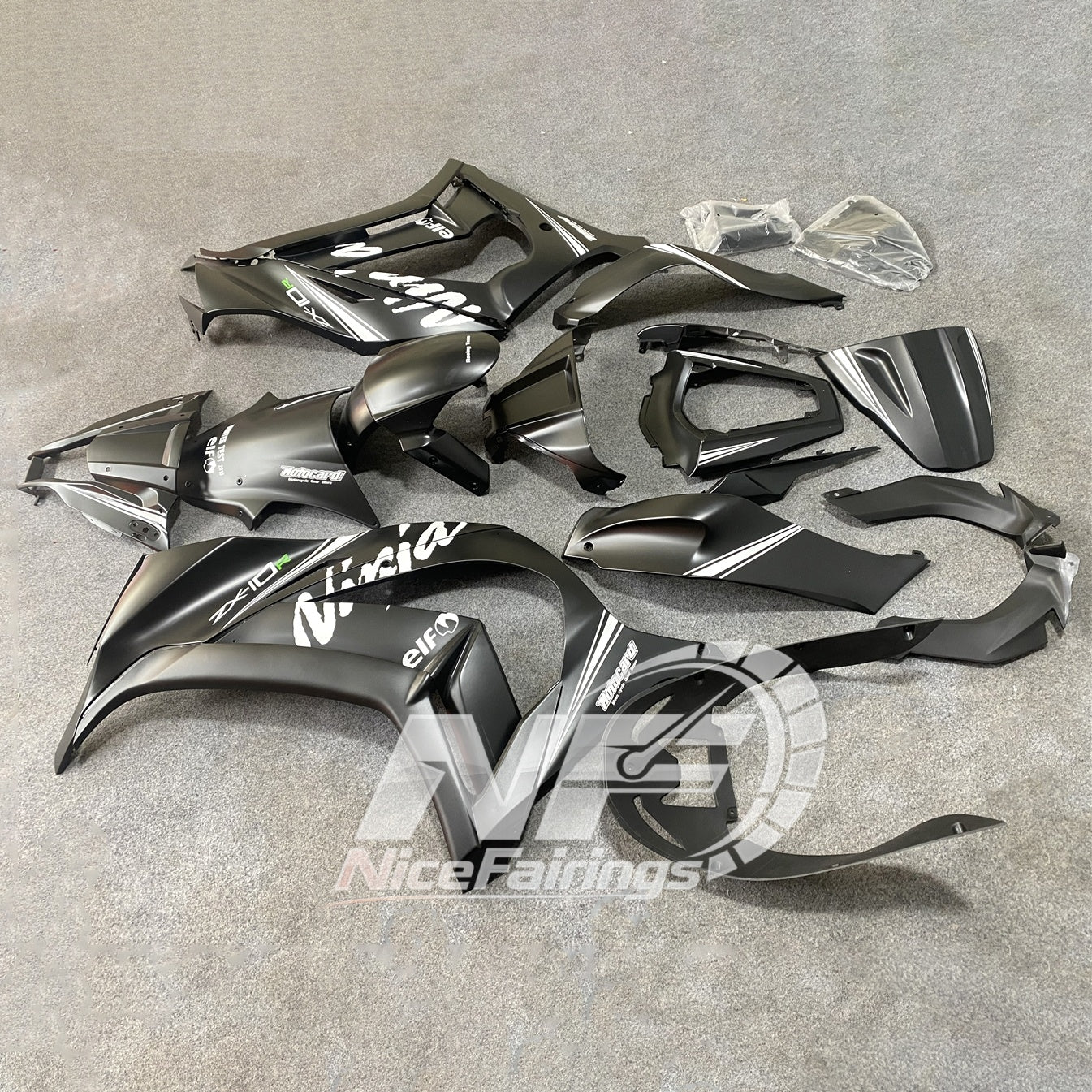 Ninja ZX10R 2011-2015 ABS Body Panels Fairing Set | NiceFairings - rear angle image