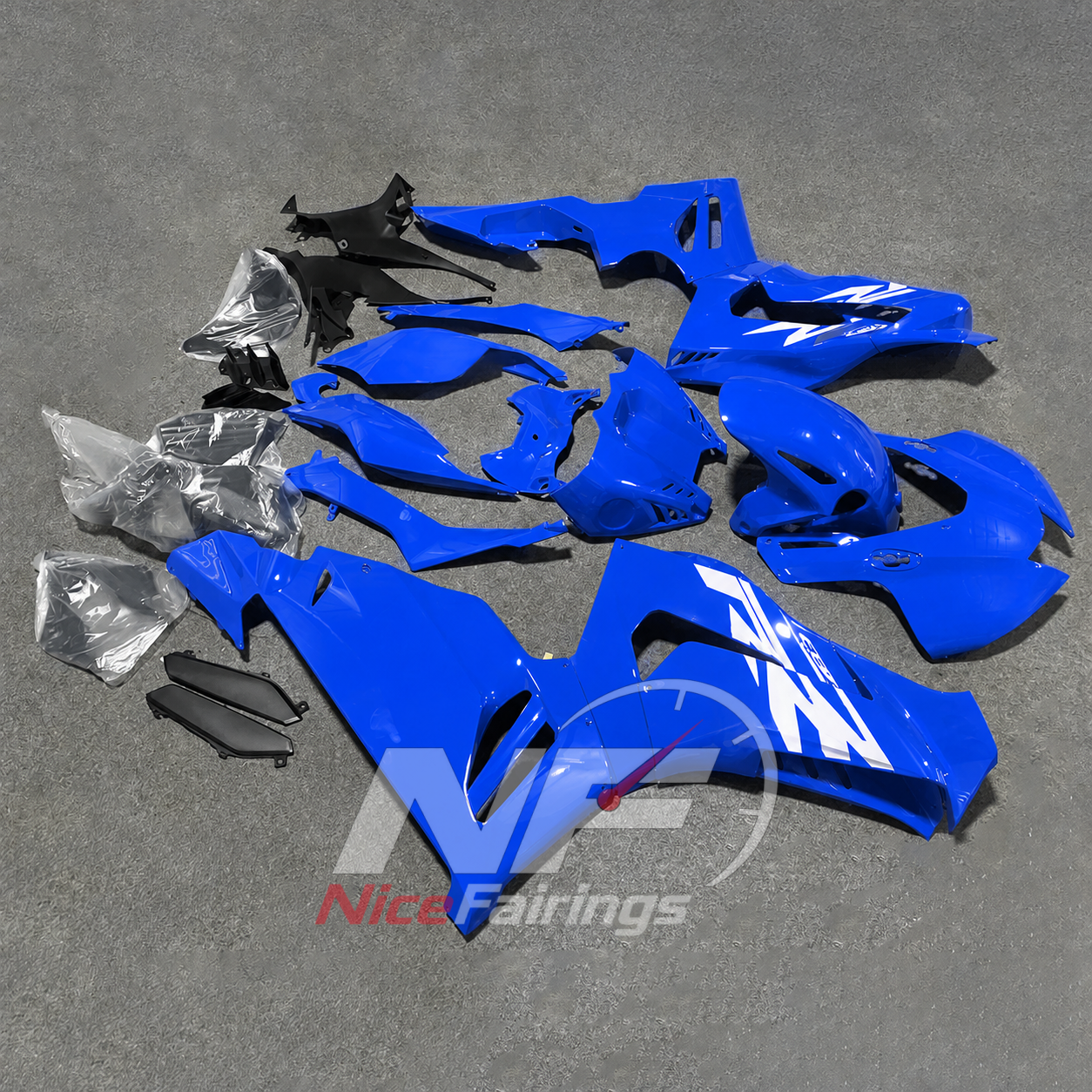 Blue Black ABS fairing kit for Honda CBR1000RR-R 2020-2023, design A-P01 - image 4
