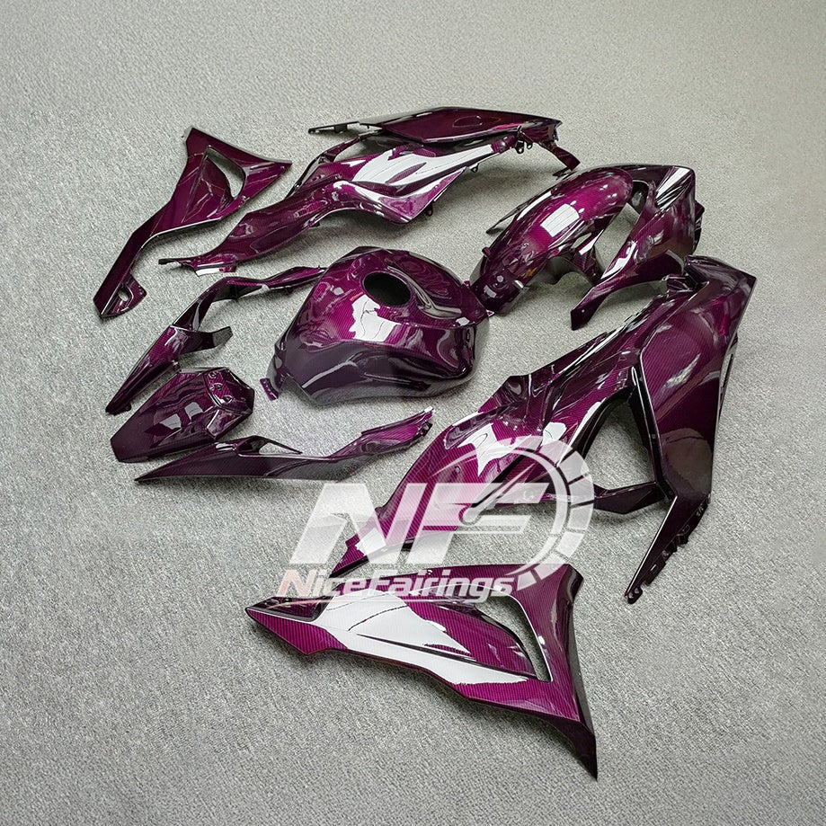 For Kawasaki ZX6R 636 2024-2025 Painted Motorcycle Bodywork Red Black Signature Edition | NiceFairings - rear angle image