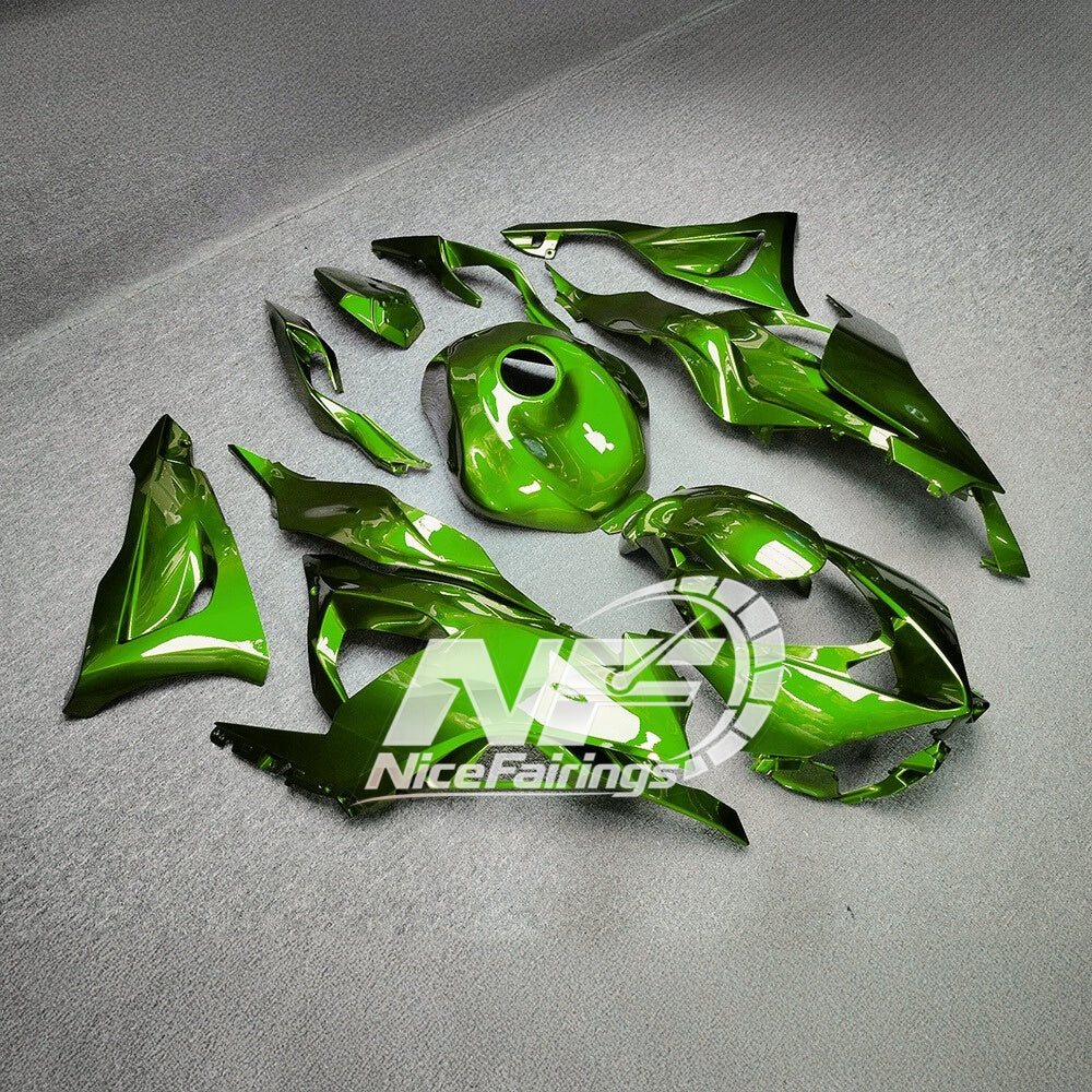 For Kawasaki ZX-6R 636 2024-2025 Replacement Fairing Set Pearl White Tank Cover | NiceFairings - rear angle image