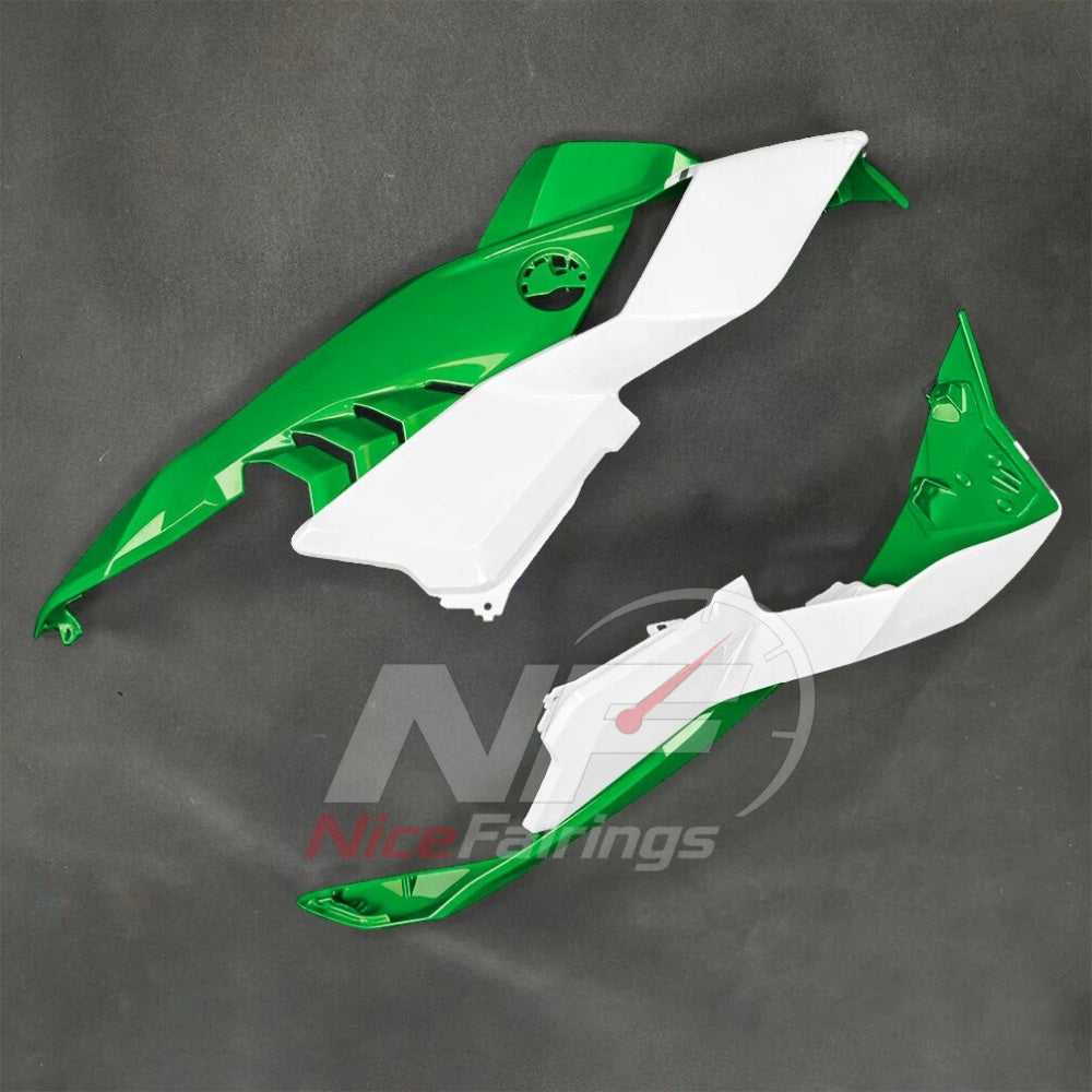 For BMW S1000RR 2025-2026 Green Black Sportbike Fairing Set with Custom Painted Plastics | NiceFairings - rear angle image