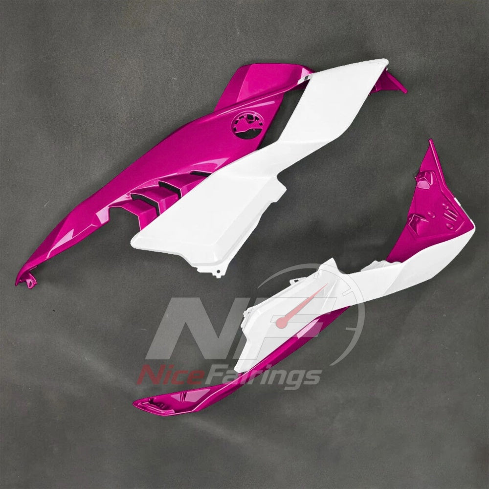 For BMW S1000RR 2025-2026 Pink Black Sportbike Fairing Set with Custom Painted Plastics | NiceFairings - rear angle image