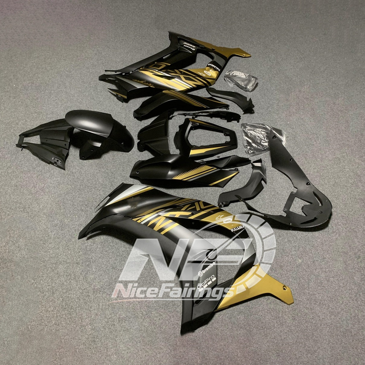 For KAWASAKI Ninja ZX10R 2011-2015 Replacement Fairing Kit | NiceFairings - rear angle image