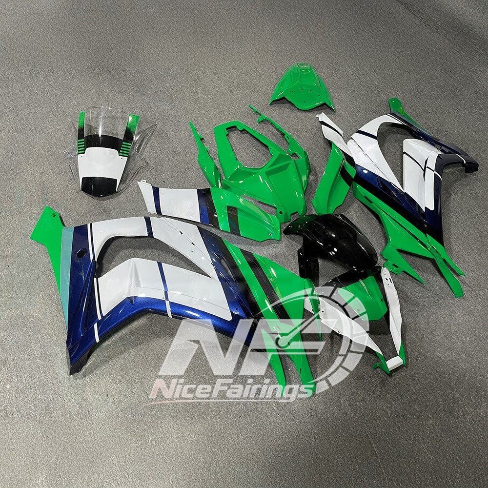 Ninja ZX10R 2011-2015 Custom Painted Replacement Plastics | NiceFairings - rear angle image