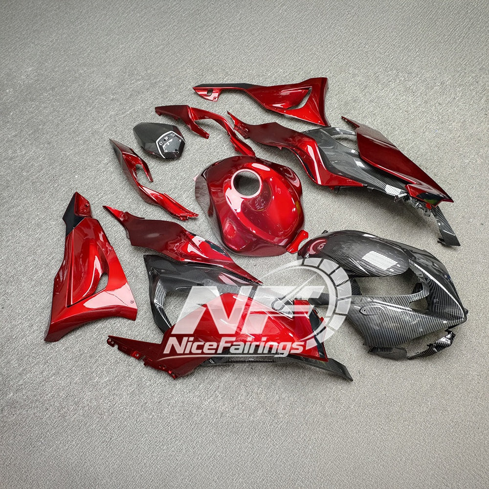 For Kawasaki Ninja ZX6R 636 2024-2025 Sportbike Plastics Track Edition Premium Edition | NiceFairings - rear angle image