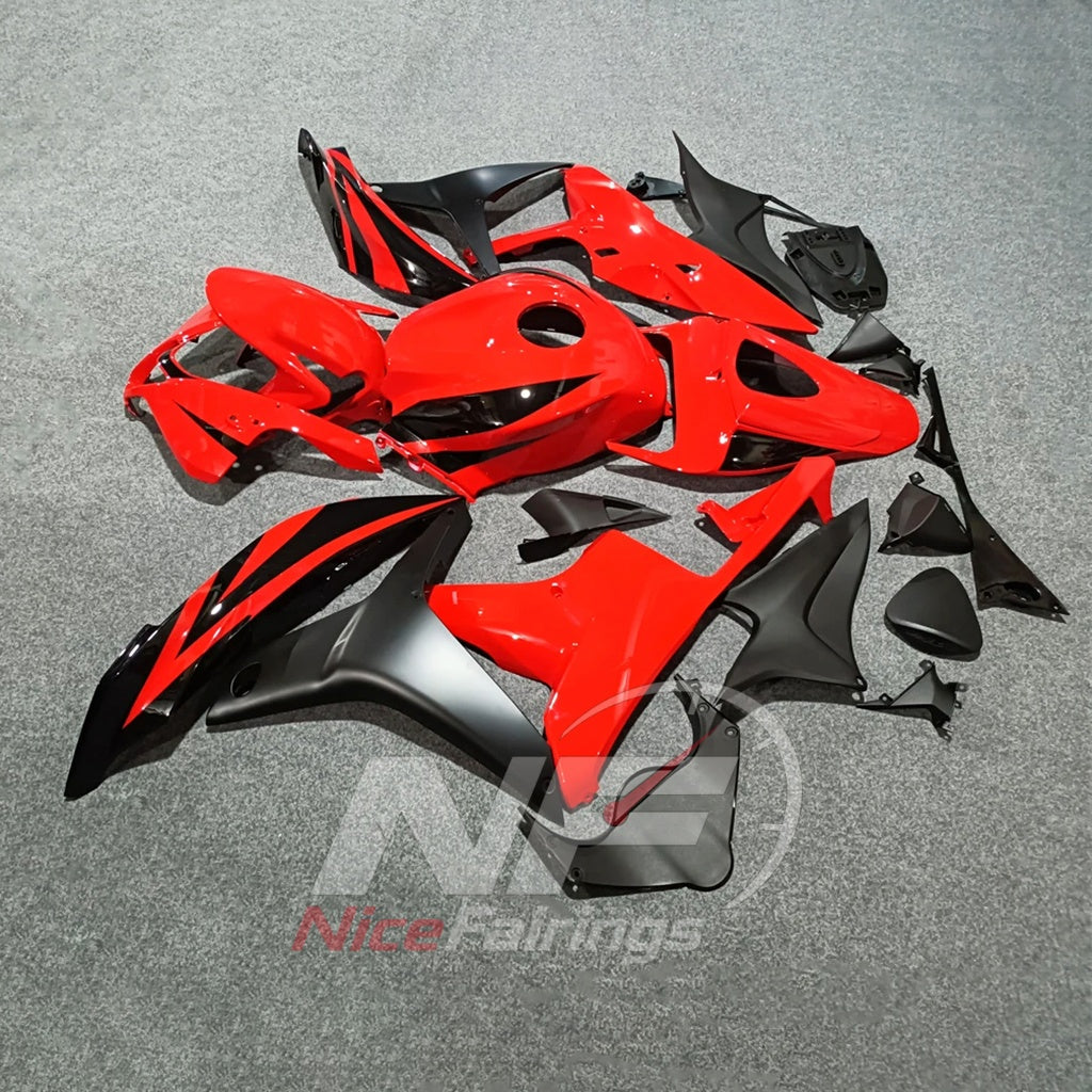 Replacement Red ABS Injection Fairing Kit Fits 2007-2008 Honda CBR600RR F5 | NiceFairings - side angle image