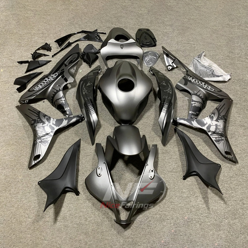 Painted Gray Injection-Molded Fairing Set Fits Honda CBR600RR F5 2007-2008 | NiceFairings - main product image