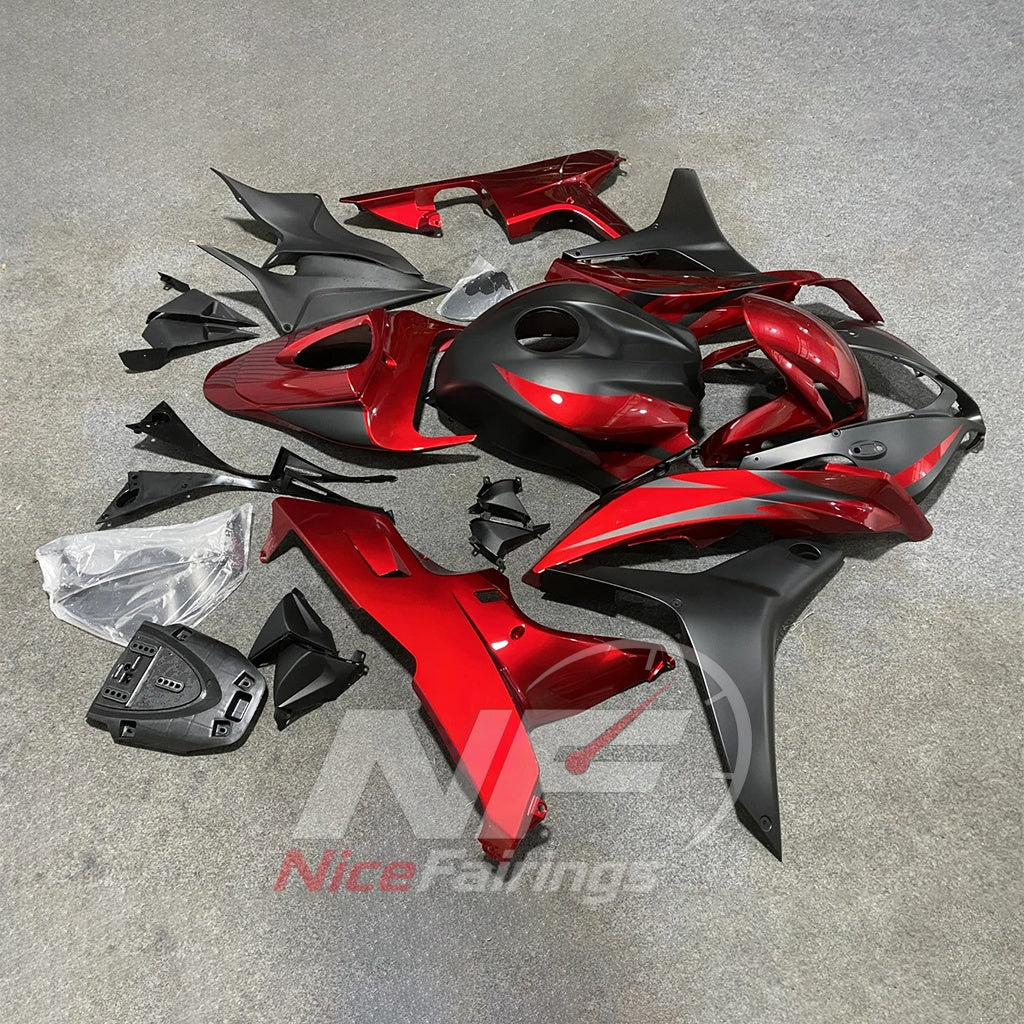 Painted Red ABS Plastic Cowling Kit Fits 2007-2008 Honda CBR600RR F5 | NiceFairings - side angle image