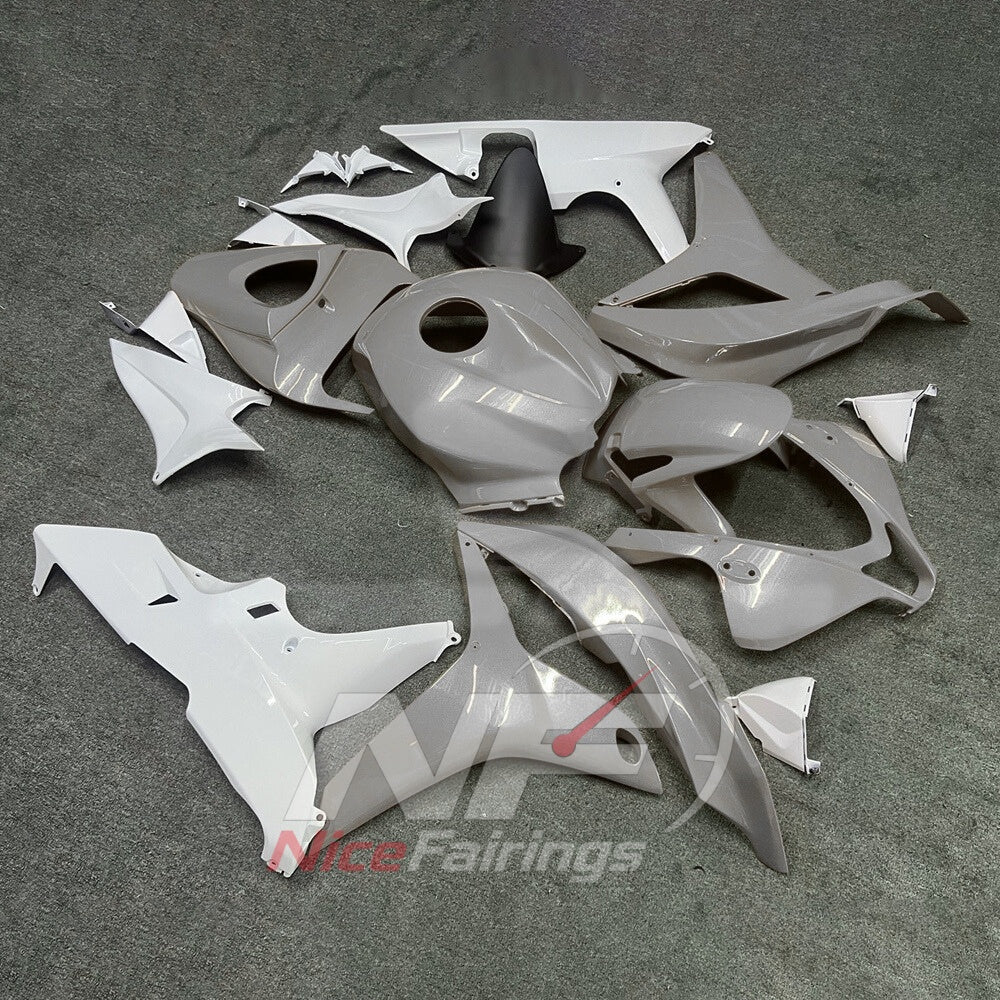 Painted Gray Injection-Molded Cowling Set Fits Honda CBR600RR F5 2007-2008 | NiceFairings - side angle image