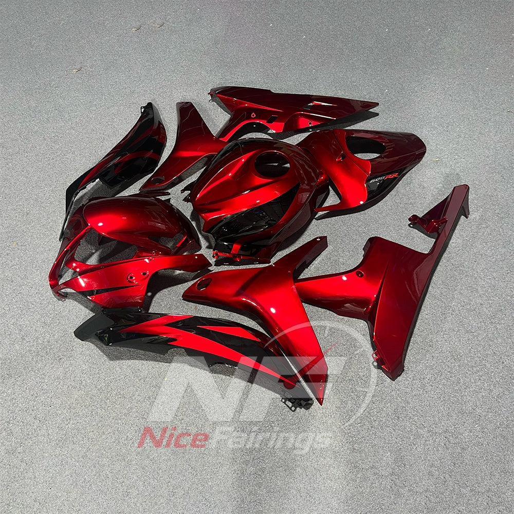 Aftermarket Red ABS Injection Fairing Kit Fits 2007-2008 Honda CBR600RR F5 | NiceFairings - front angle image