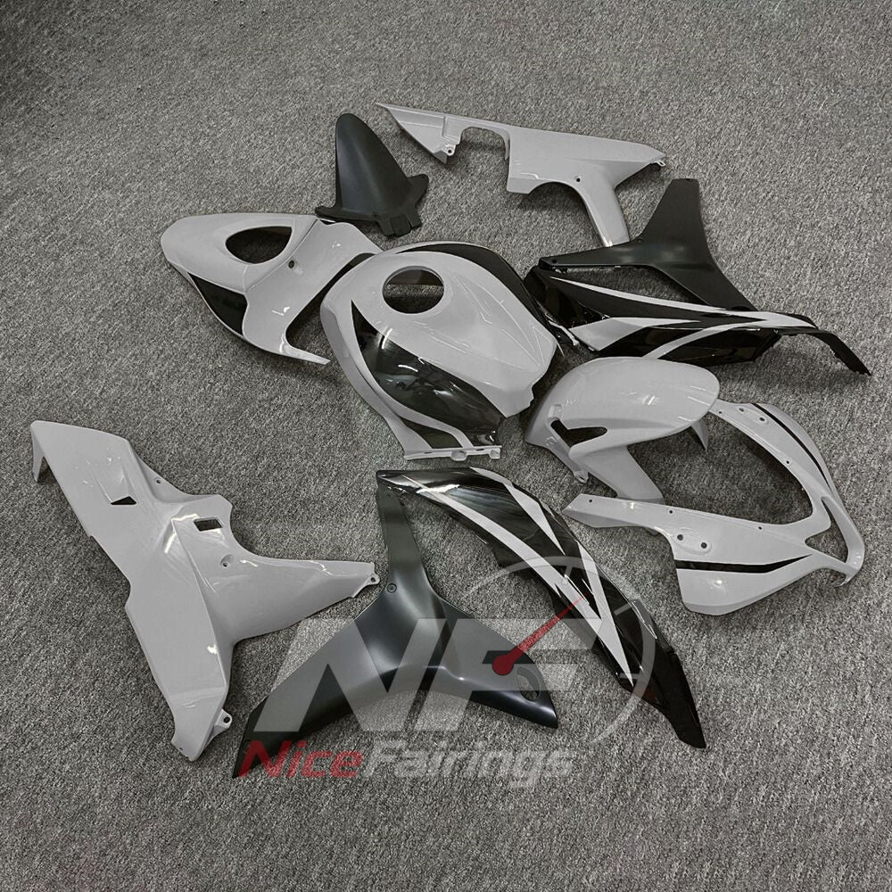 Custom-Painted Gray Motorcycle Fairing Kit Fits Honda CBR600RR F5 2007-2008 | NiceFairings - side angle image