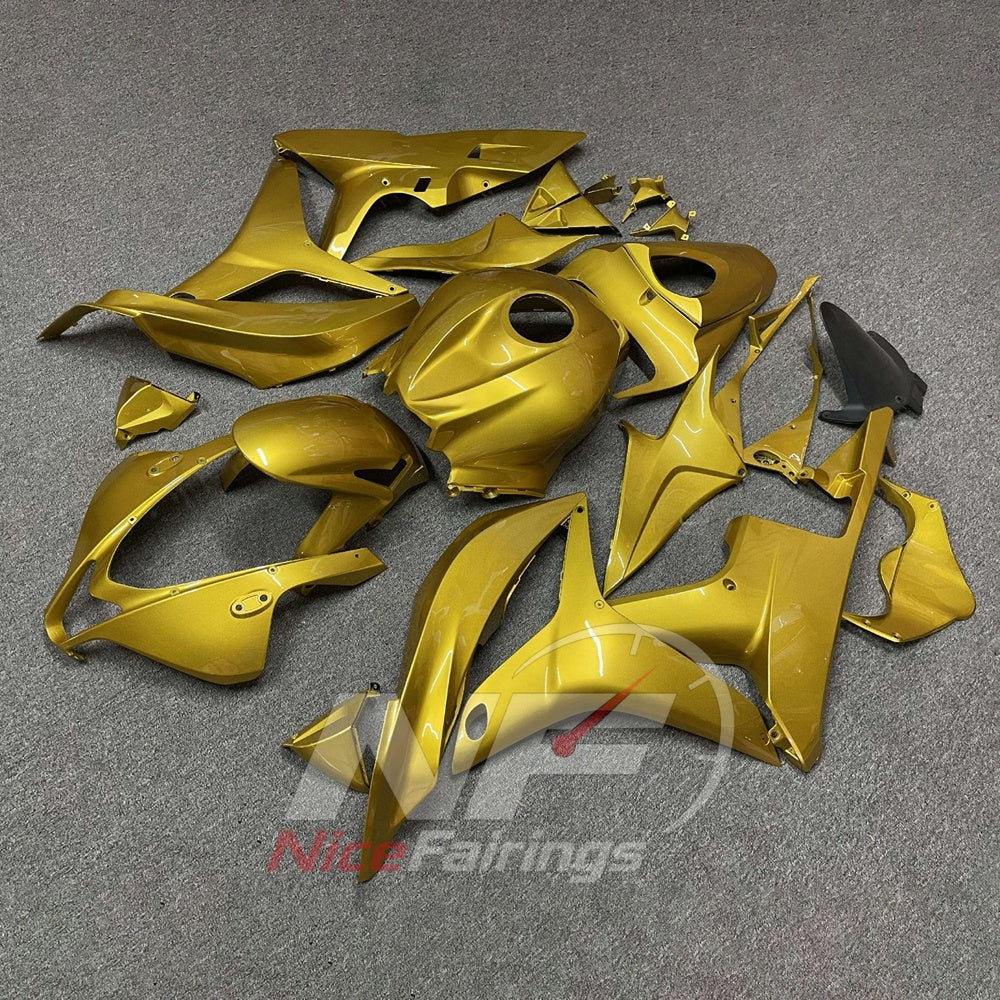 Painted Gold Replacement Body Panels Compatible with 2007-2008 Honda CBR600RR F5 | NiceFairings - front angle image