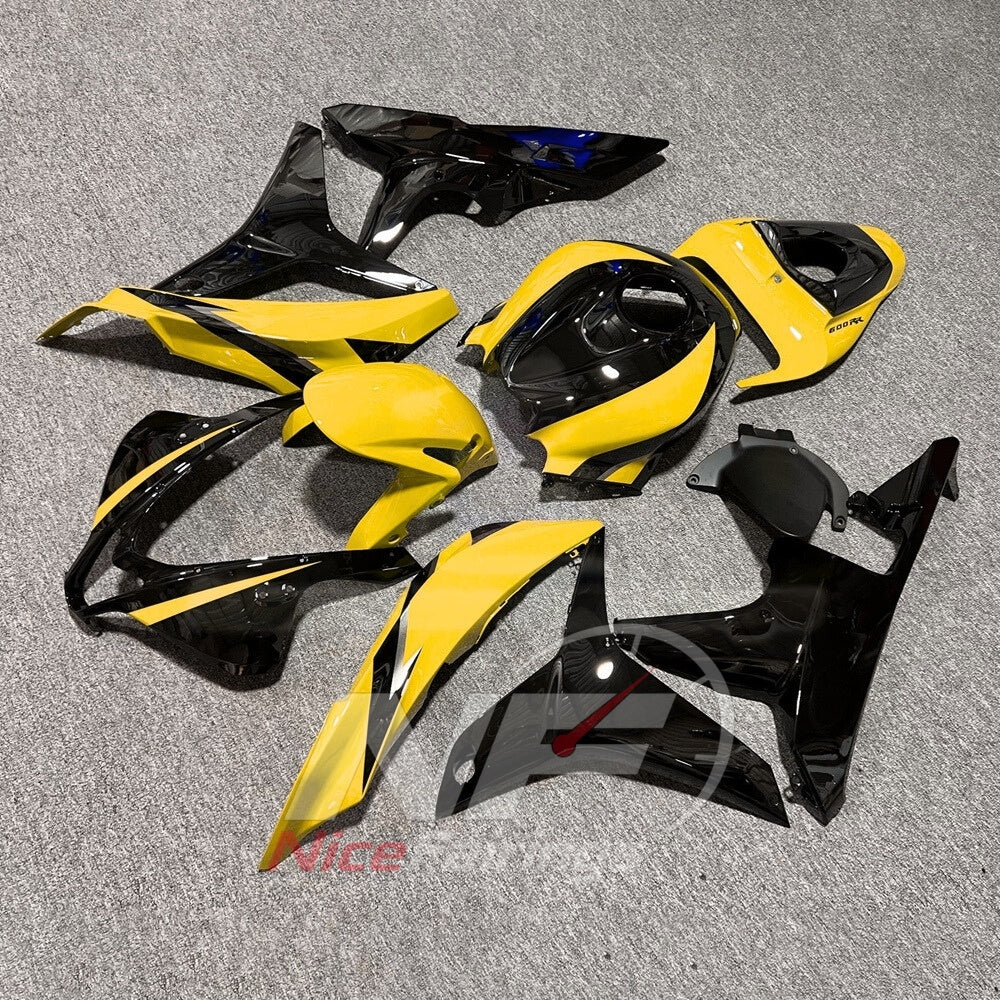 Custom-Painted Yellow ABS Cowling Panels Compatible with 2007-2008 Honda CBR600RR F5 | NiceFairings - front angle image