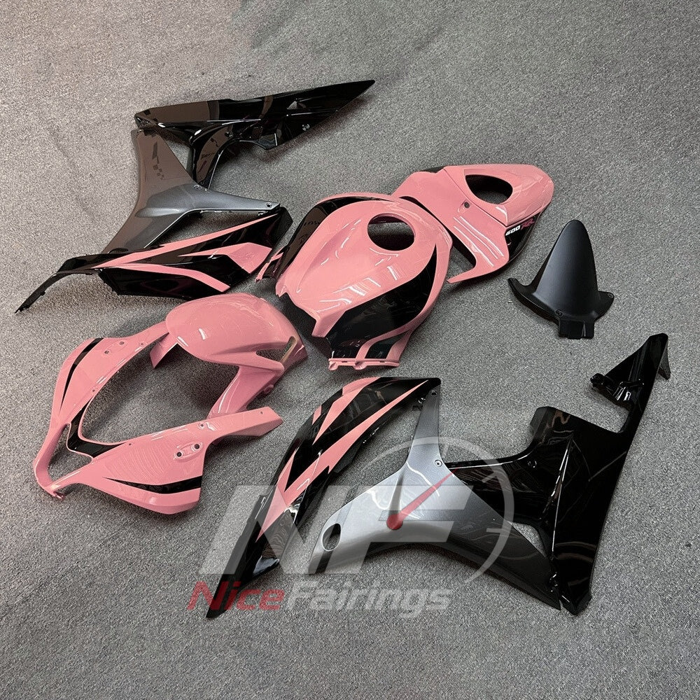 Pink Injection-Molded Fairing Set Fits Honda CBR600RR F5 2007-2008 | NiceFairings - front angle image