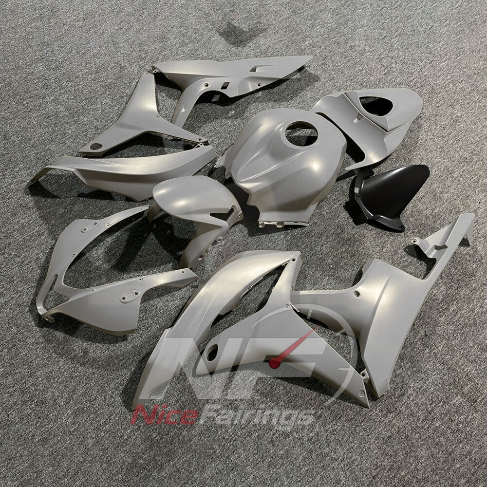 Custom-Painted Silver Sportbike Fairing Set Fits Honda CBR600RR F5 2007-2008 | NiceFairings - front angle image