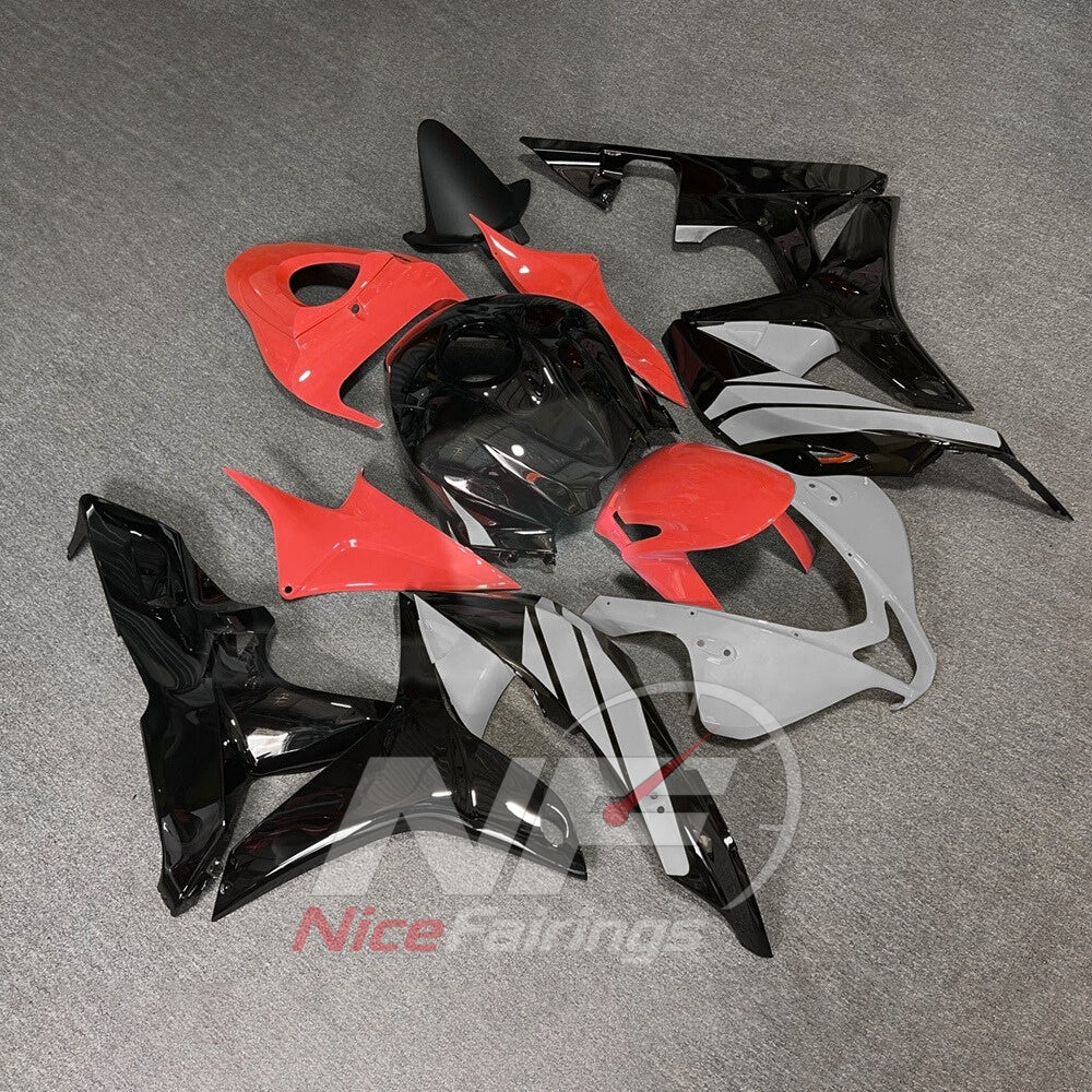 Custom-Painted Red ABS Plastic Cowling Kit Fits 2007-2008 Honda CBR600RR F5 | NiceFairings - side angle image