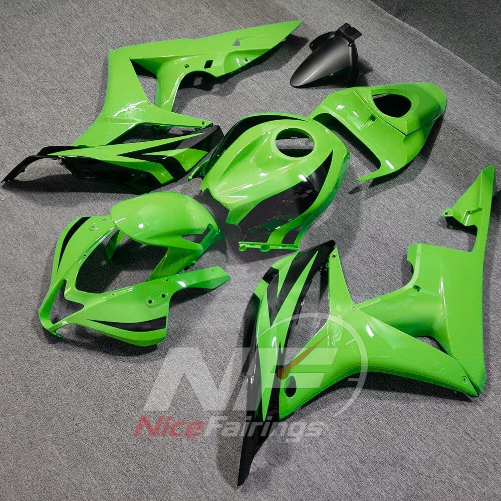 Aftermarket Green Sportbike Fairing Set Fits Honda CBR600RR F5 2007-2008 | NiceFairings - front angle image