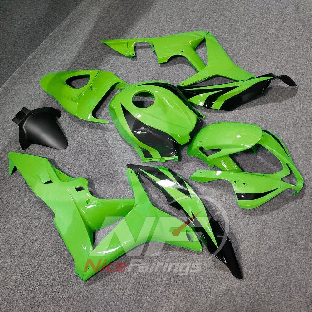 Aftermarket Green Sportbike Fairing Set Fits Honda CBR600RR F5 2007-2008 | NiceFairings - side angle image