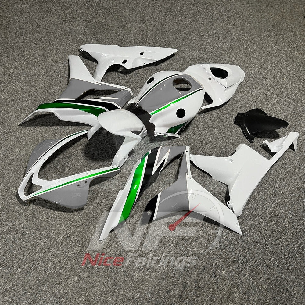 Custom-Painted White Injection-Molded Cowling Set Fits Honda CBR600RR F5 2007-2008 | NiceFairings - front angle image
