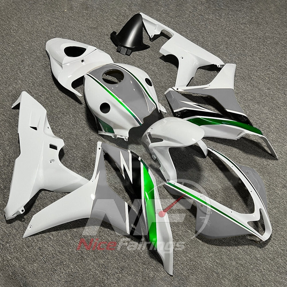 Custom-Painted White Injection-Molded Cowling Set Fits Honda CBR600RR F5 2007-2008 | NiceFairings - side angle image