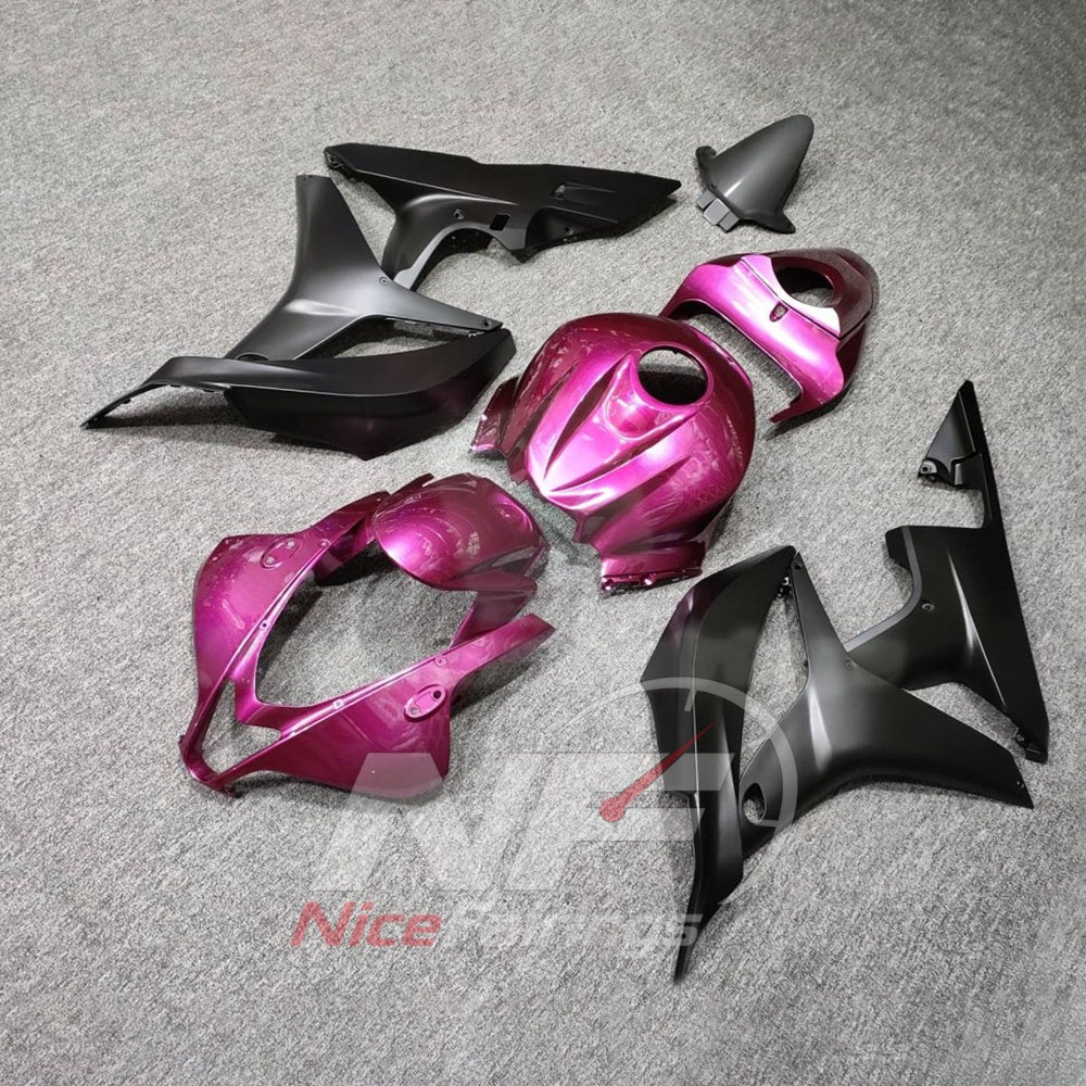 Custom-Painted Pink ABS Injection Fairing Kit Fits 2007-2008 Honda CBR600RR F5 | NiceFairings - side angle image