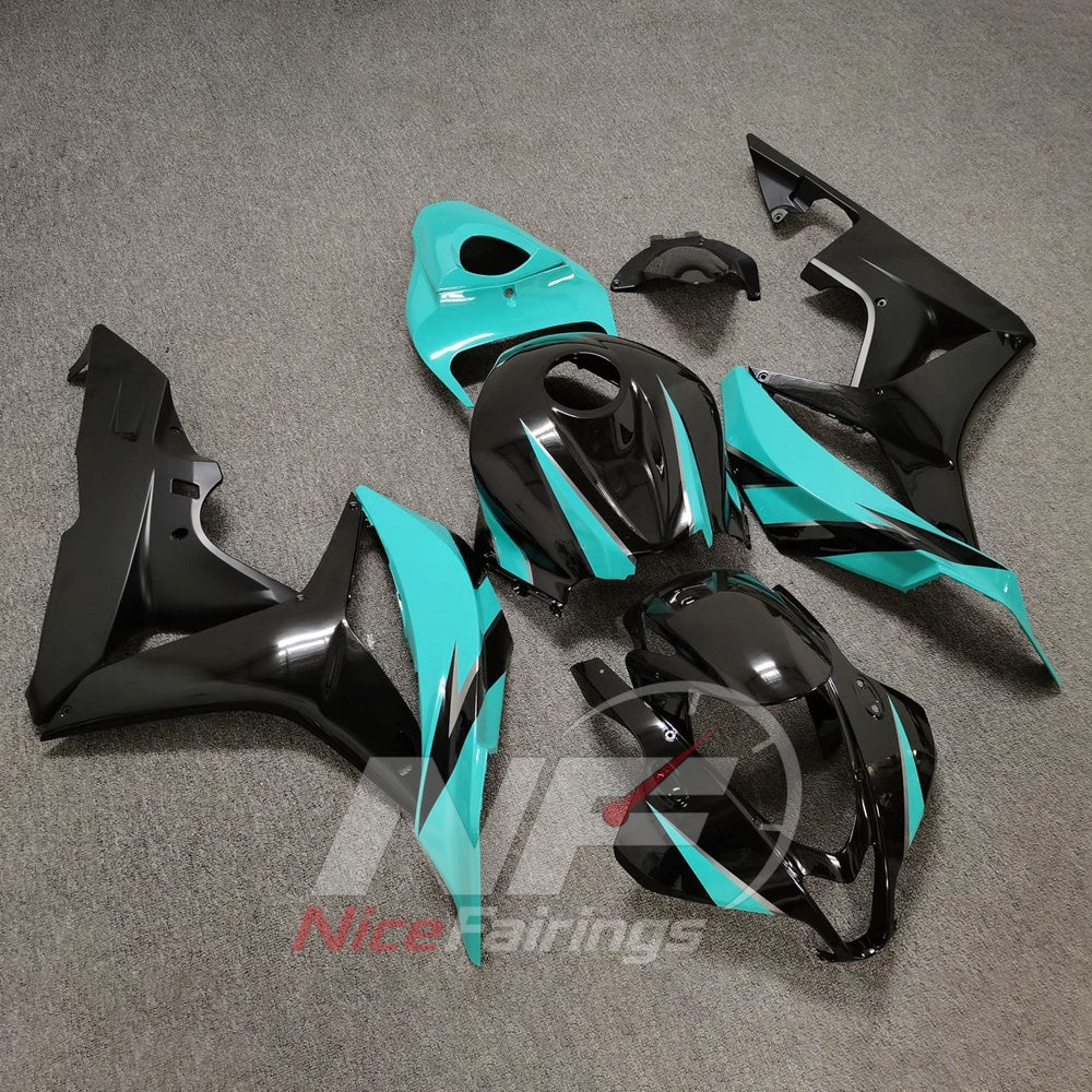 Aftermarket Black Injection-Molded Fairing Set Fits Honda CBR600RR F5 2007-2008 | NiceFairings - side angle image