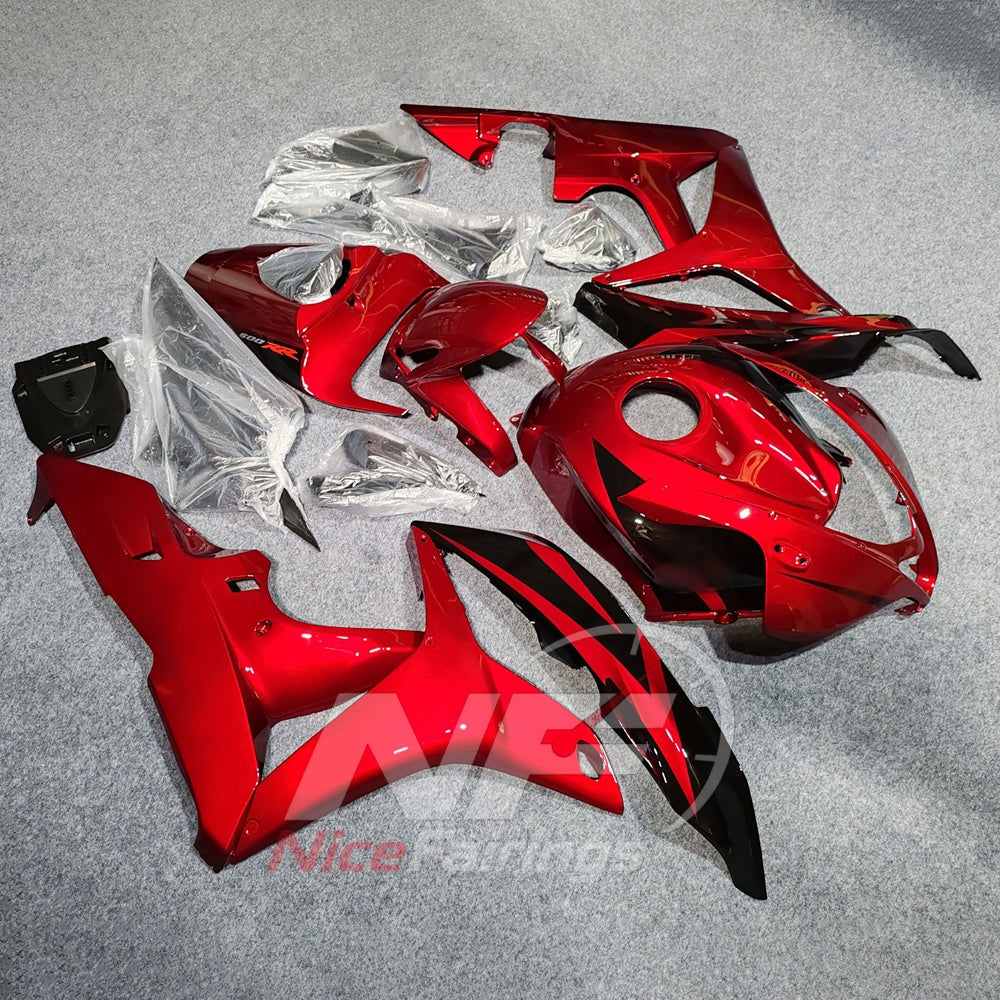Painted Red ABS Plastic Bodywork Kit Fits Honda CBR600RR F5 2007-2008 | NiceFairings - front angle image