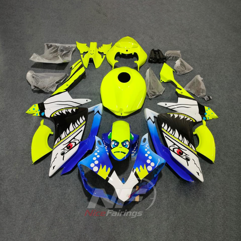 ABS Injection Fairing Kit Fits YAMAHA YZF-R1 RN19 2007-2008 - Shark Graphic | NiceFairings - main product image