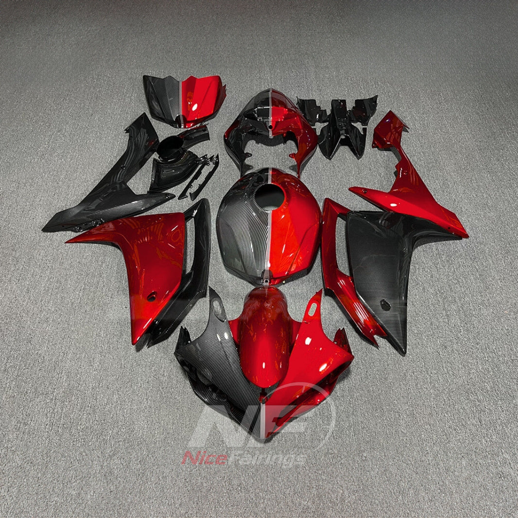 ABS Plastic Fairing Panel Set Compatible with YAMAHA YZF-R1 RN19 2007-2008 - Red-Black | NiceFairings - main product image