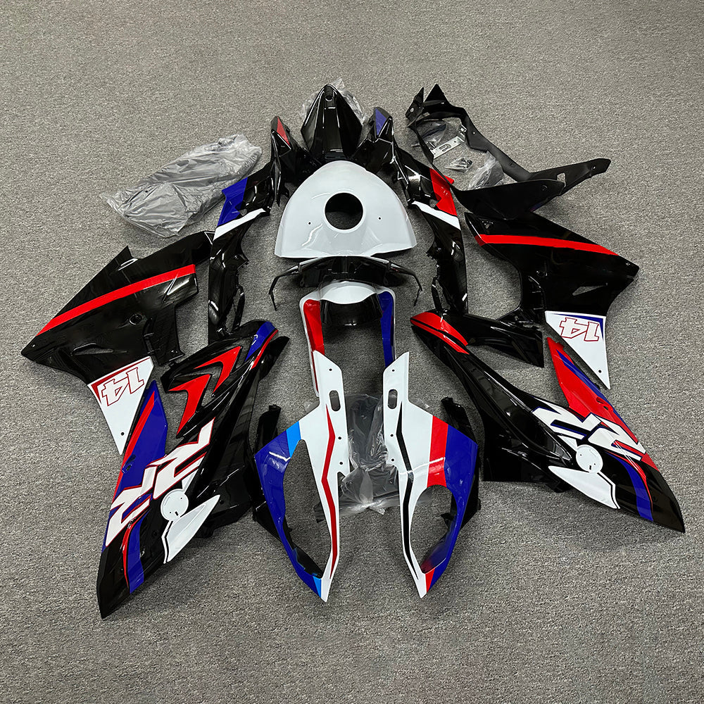 For BMW S1000RR 2017-2018 White Black Tank Cover Edition Sportbike Fairings, Custom ABS Bodywork And Replacement Plastics | NiceFairings - paint design NO.2 option image