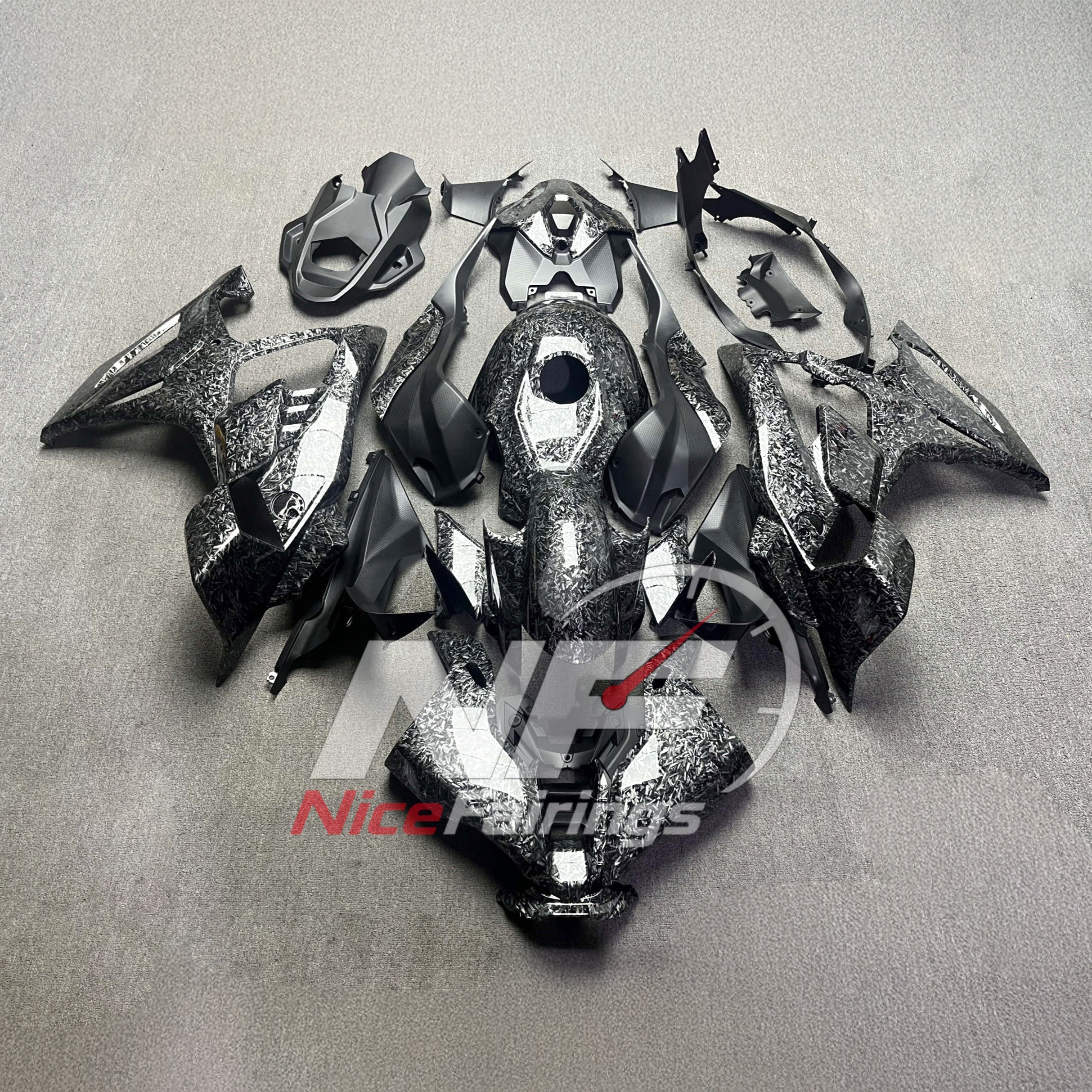 For BMW S1000RR 2025-2026 Red Black Custom Fairings with ABS Sportbike Plastics and Full Body Kit | NiceFairings - paint design NO.2 option image