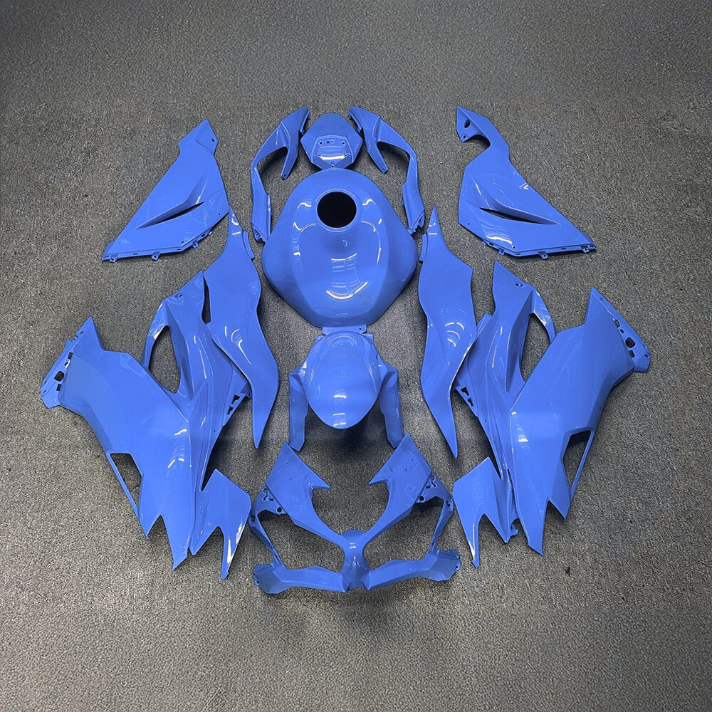 Kawasaki ZX-6R 636 2019-2023 Replacement Fairing Set Blue Silver Tank Cover | NiceFairings - main product image