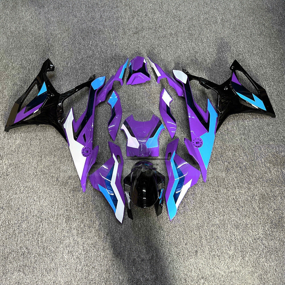 For BMW S1000RR 2019-2022 Blue White Motorcycle Fairing Kit, Aftermarket ABS Body Panels | NiceFairings - main product image