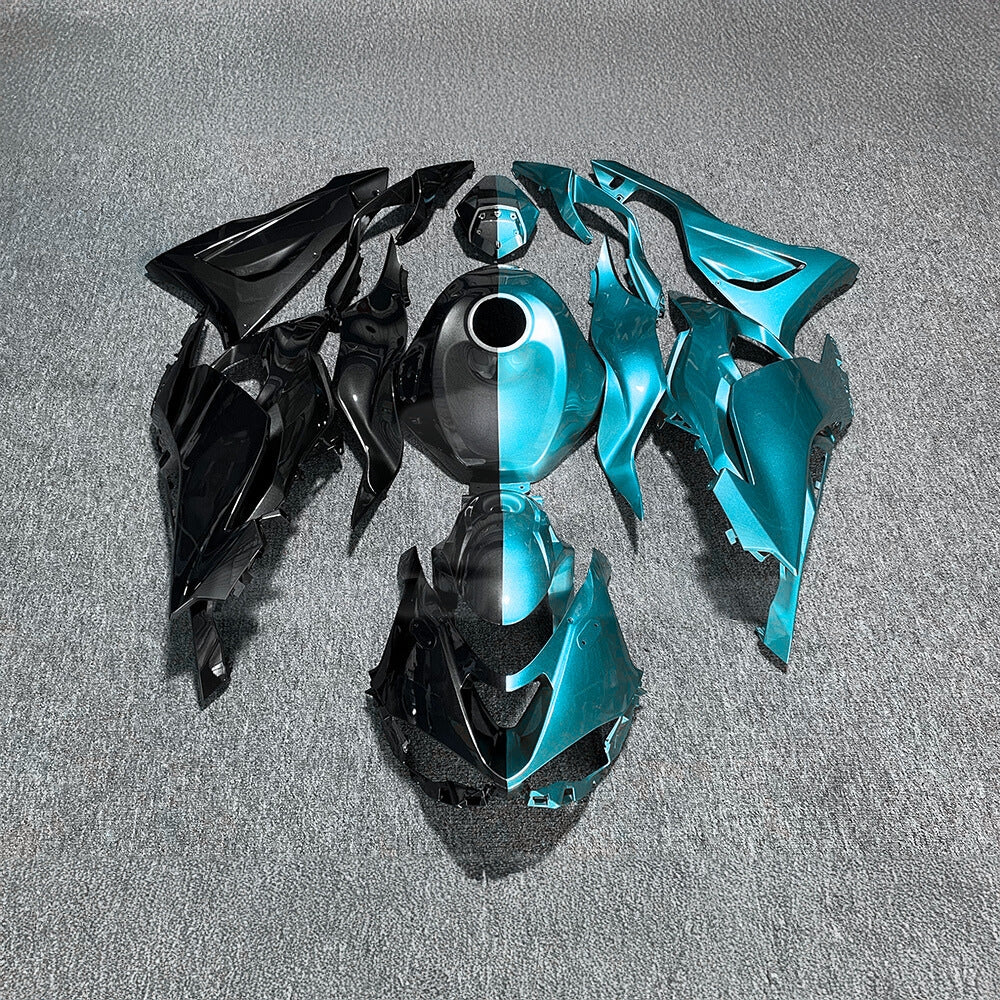 For Kawasaki Ninja ZX-6R 636 2024-2025 Custom Fairings Blue Silver Tank Cover | NiceFairings - main product image