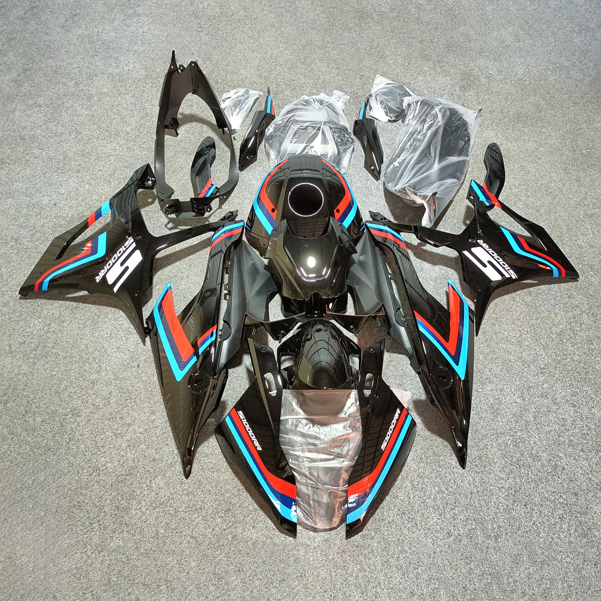 For BMW S1000RR 2019-2022 Blue White Full Fairing Kit, Painted ABS Motorcycle Plastics | NiceFairings - main product image