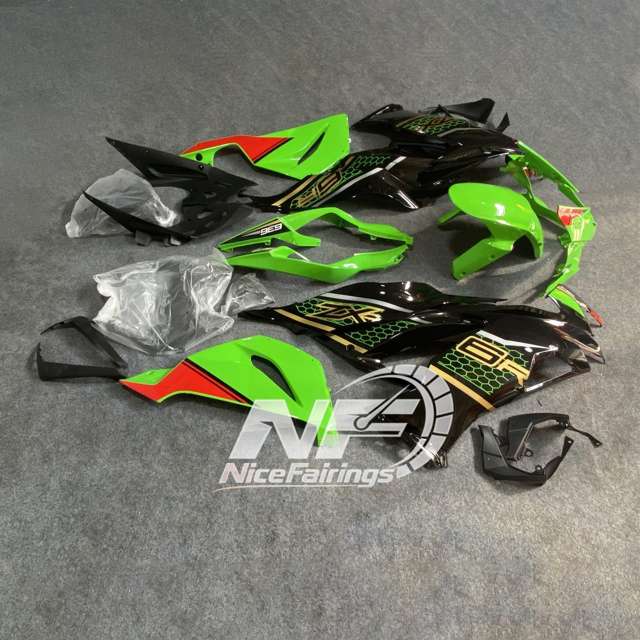 ZX6R 636 2019-2023 Painted Motorcycle Bodywork Gloss White | NiceFairings - main product image