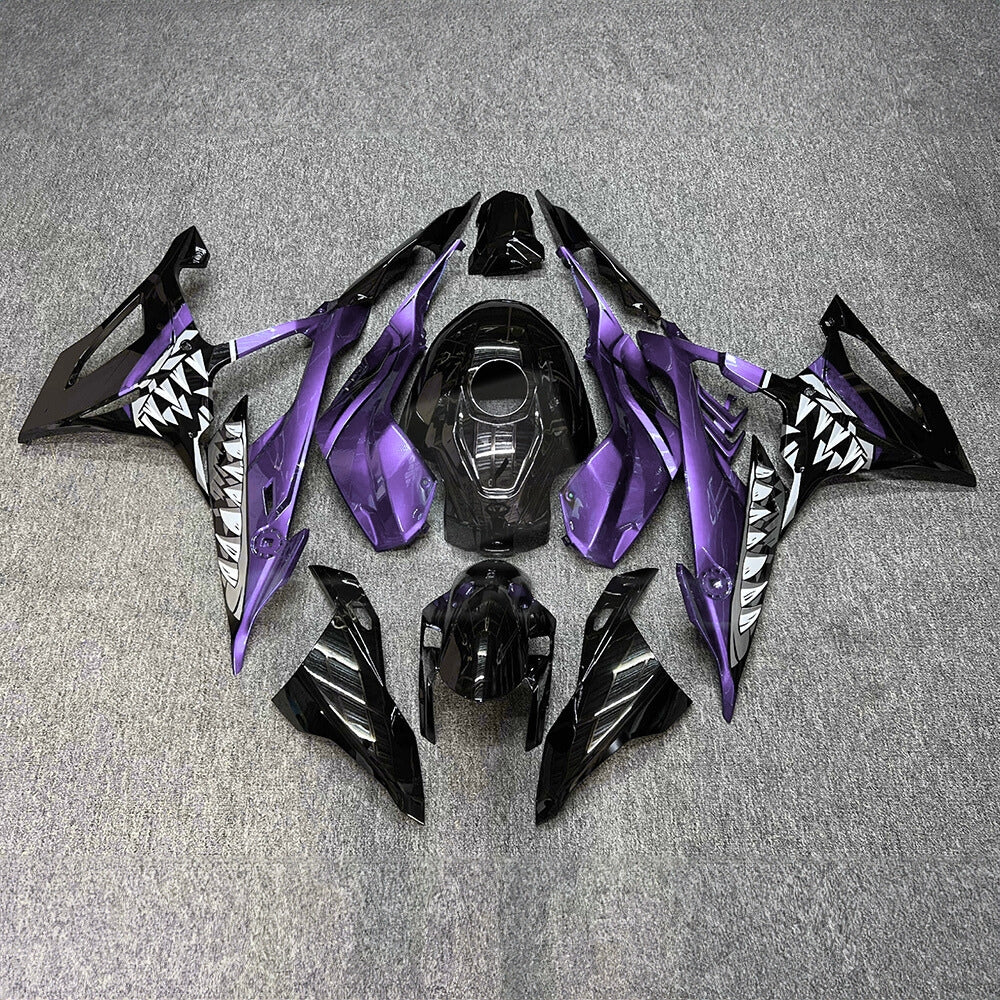 For BMW S1000RR 2019-2022 Grey Blue Premium Edition ABS Fairing Kit, Custom Painted Motorcycle Bodywork | NiceFairings - main product image
