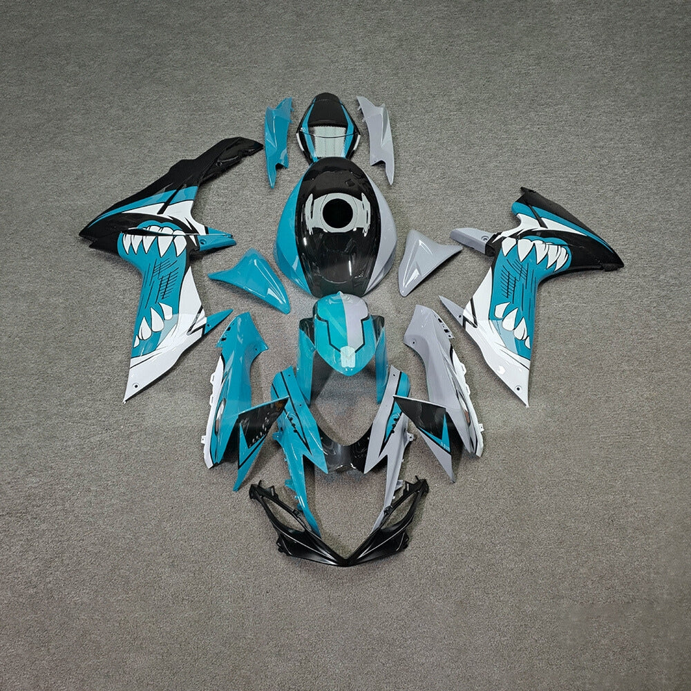 For Suzuki GSX-R600 GSX-R750 K11 2011-2026 Custom Fairings Green ABS Sportbike Plastics | NiceFairings - paint design NO.5 option image