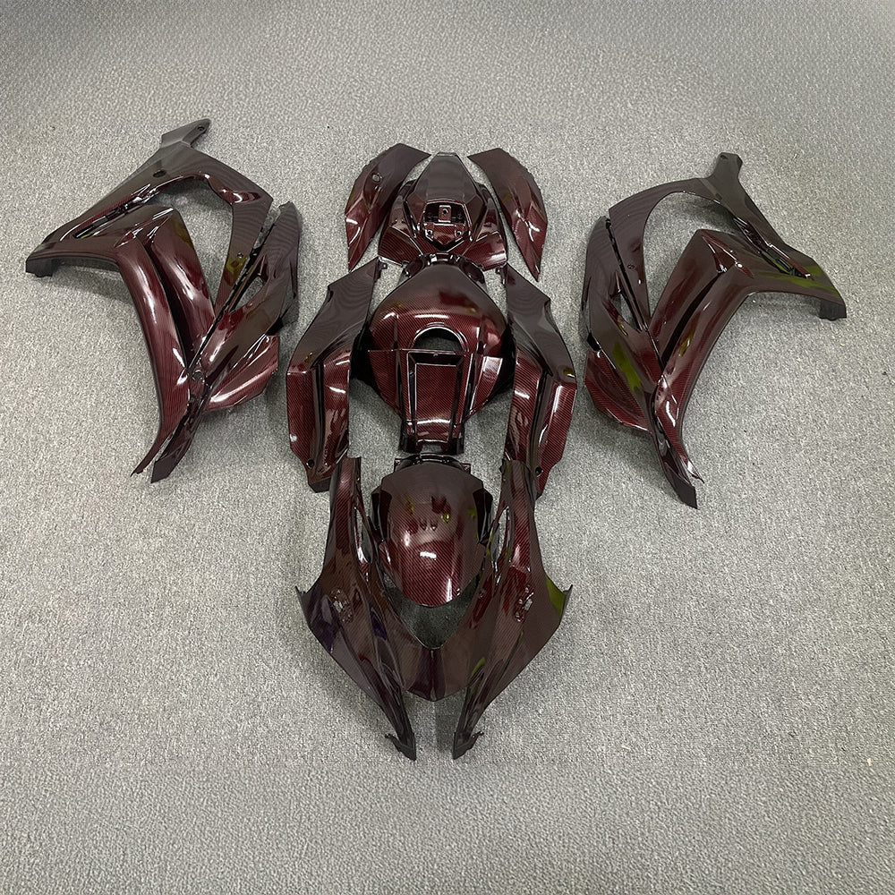 For KAWASAKI ZX10R 2016-2020 Deep Red A011 Custom ABS Fairing Kit | NiceFairings - paint design NO.1 option image