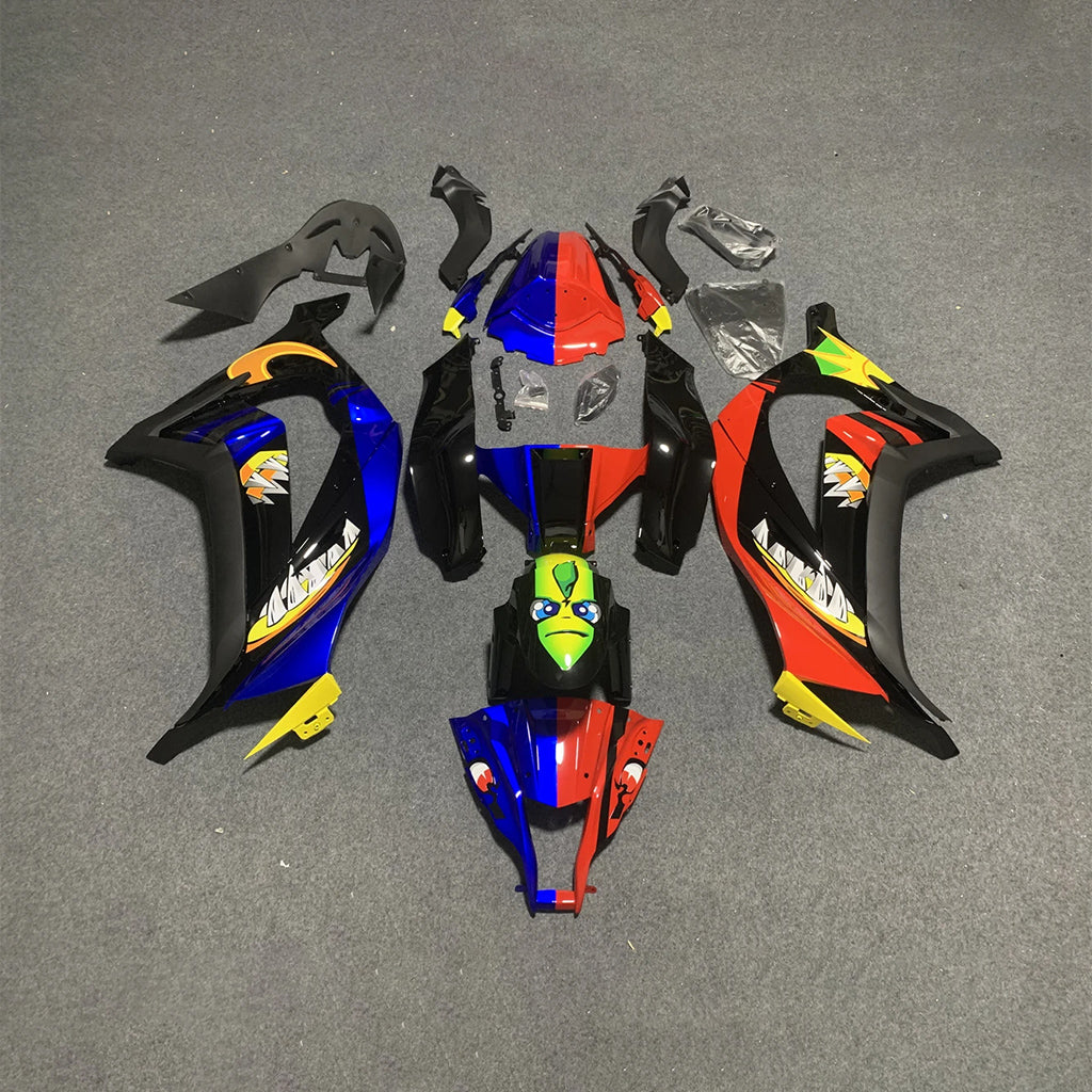 KAWASAKI ZX10R 2011-2015 Race Style Fairing Plastics | NiceFairings - paint design NO.2 option image