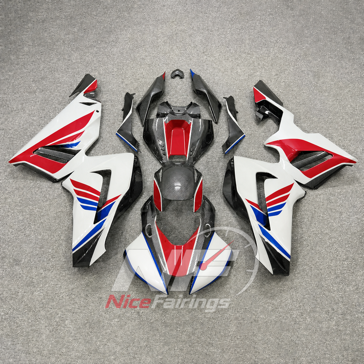 White Red Black Blue ABS fairing kit for Honda CBR1000RR-R 2020-2023, design A03-P03 - image 1