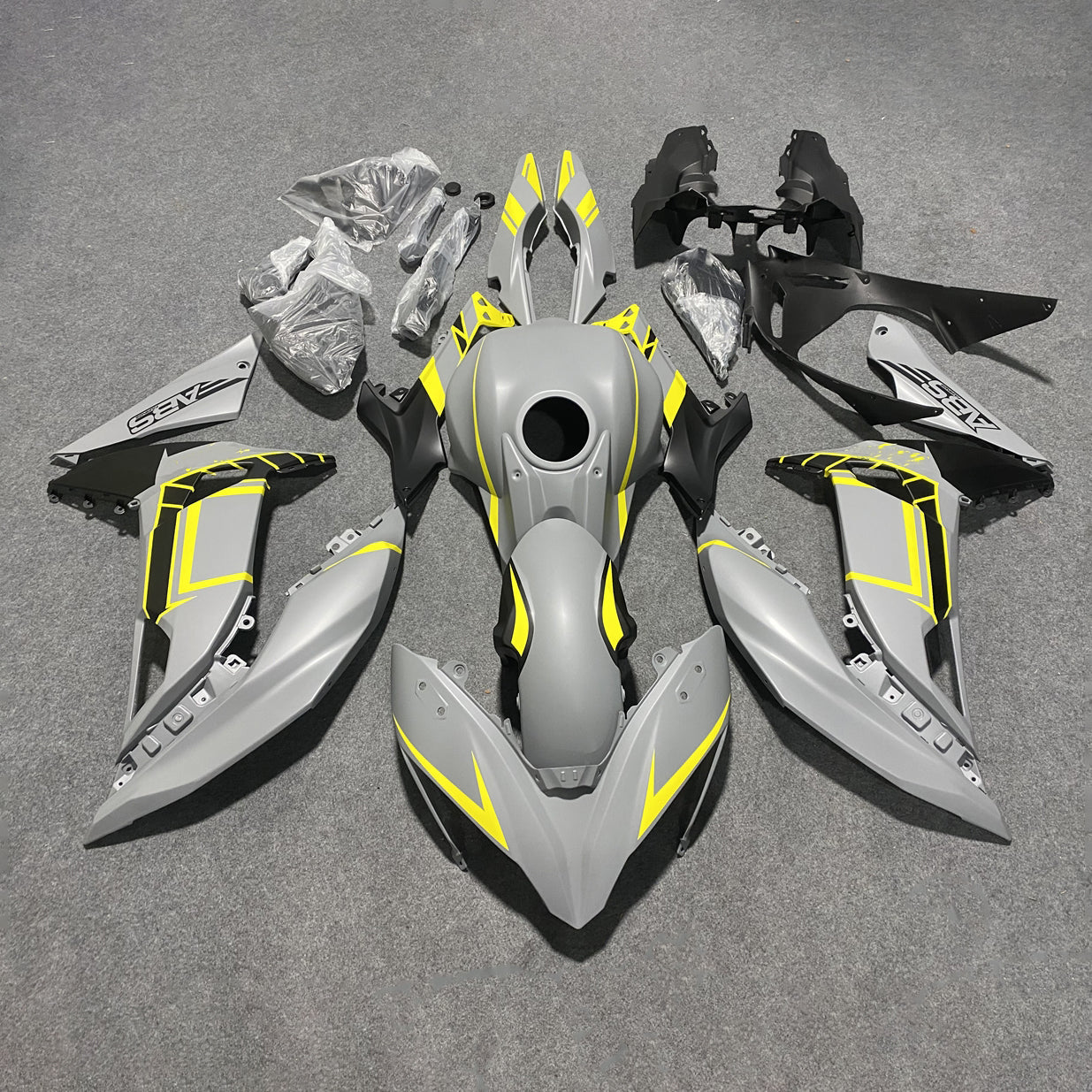 KAWASAKI Ninja 650 ER-6F 2017-2019 ABS Fairing Kit orange black tank-cover | NiceFairings - paint design NO.4 option image