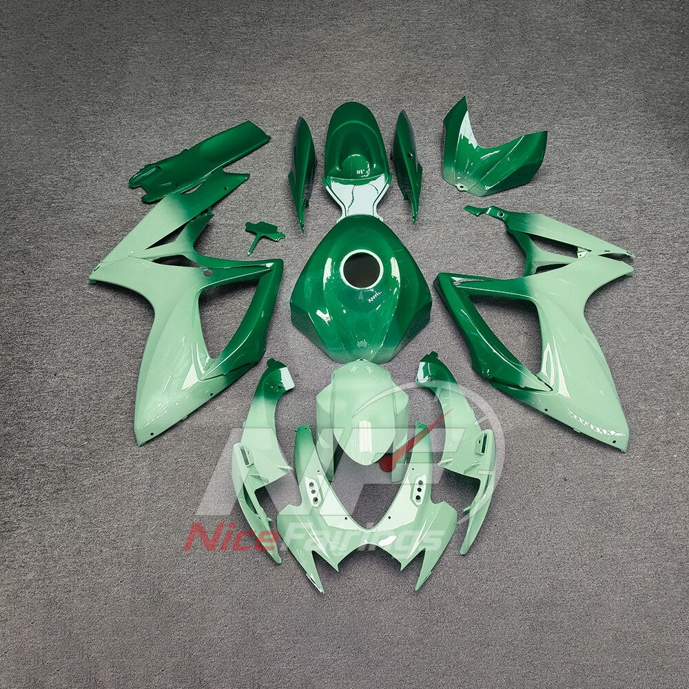 For Suzuki GSX-R600 GSX-R750 K6 2006-2007 Custom Fairings Gray Green ABS Sportbike Plastics | NiceFairings - main product image