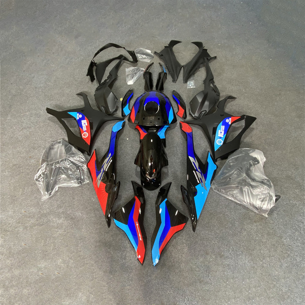 For BMW S1000RR 2019-2022 Red Black Custom Fairings, ABS Replacement Plastics Full Body Kit | NiceFairings - paint design NO.3 option image