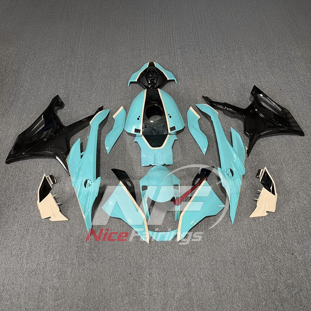 For BMW S1000RR 2023-2024 Green Black Painted ABS Fairings with Complete Replacement Bodywork | NiceFairings - paint design NO.2 option image