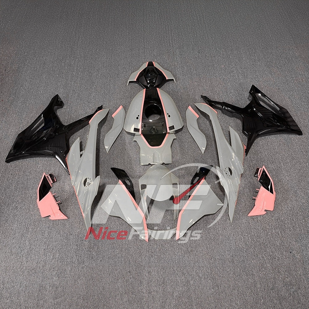 For BMW S1000RR 2023-2024 Yellow Black Sportbike Fairing Set with Custom Painted Plastics | NiceFairings - paint design NO.2 option image