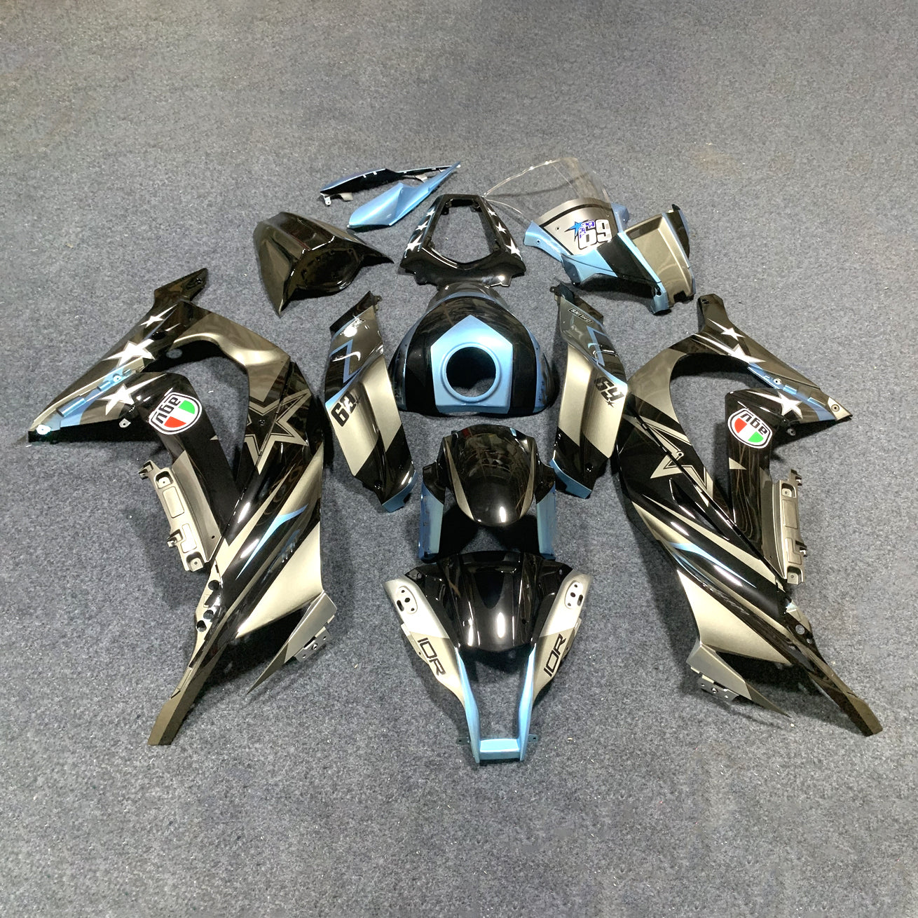 For KAWASAKI Ninja ZX10R 2011-2015 Complete Fairing Set | NiceFairings - paint design NO.5 option image