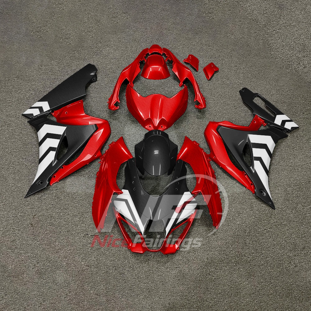 For Suzuki GSXR1000 K17 2017-2026 ABS Fairing Kit Red Black Painted Bodywork | NiceFairings - paint design NO.5 option image